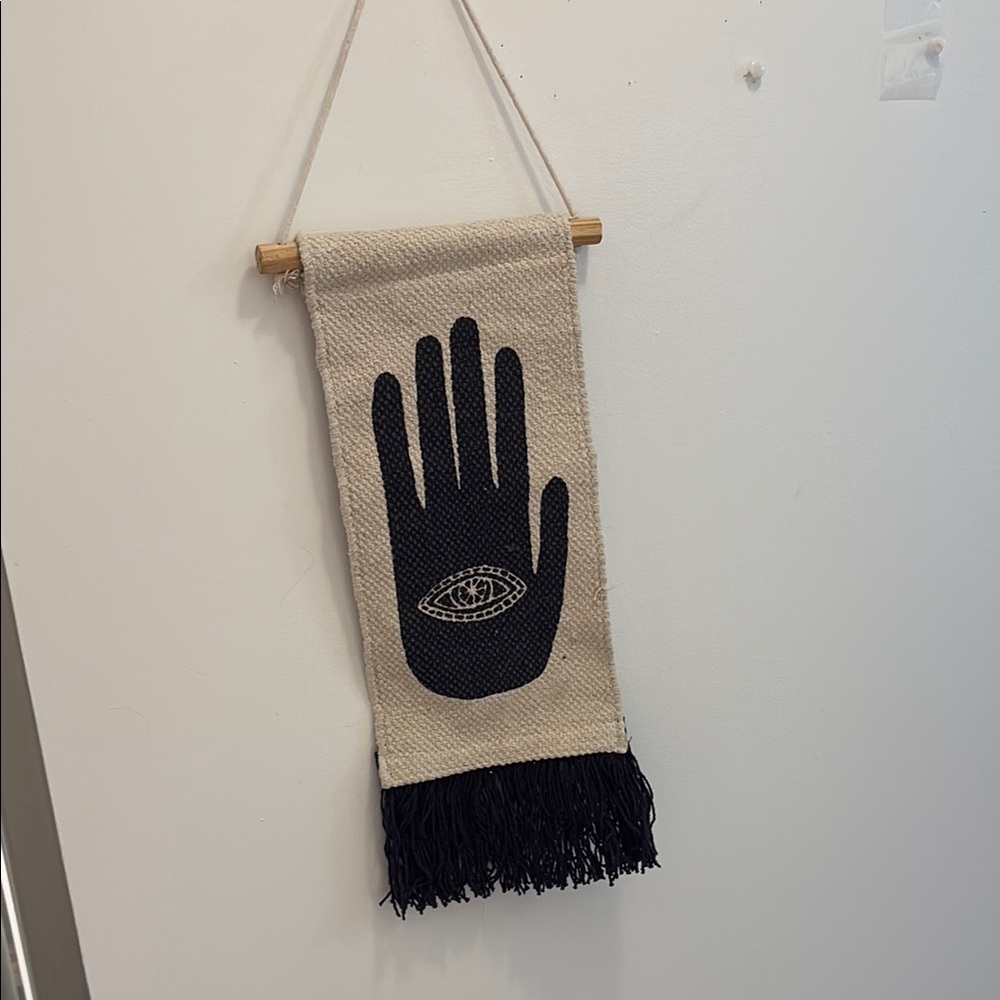 Hand and Eye Wall Hanging with Fringe